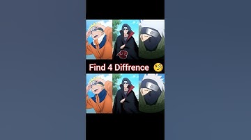 Can You Find 4 Differences? 🤯 Naruto Kakashi & Itachi Challenge!