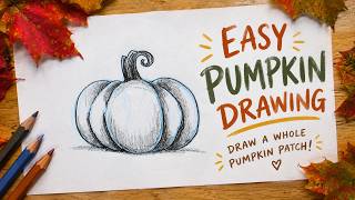 EASY How to DRAW a Pumpkin