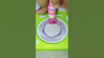 How Many Draws in total a Spirograph asmr rotation | #art #asmr #spirograph #short