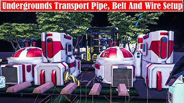 Astro Colony Undergrounds Transport Pipe, Belt And Wire Setup