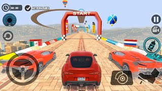Impossible Car Tracks 3D - Red Car Driving Stunts Multiplayer Mode - Android Gameplay 2022 screenshot 5