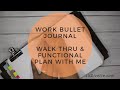 Work Bullet Journal - Walk-thru & Functional Plan with Me
