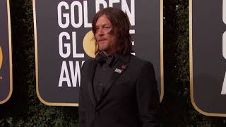Norman Reedus Golden Globe Awards Fashion Arrivals (2018) | ScreenSlam
