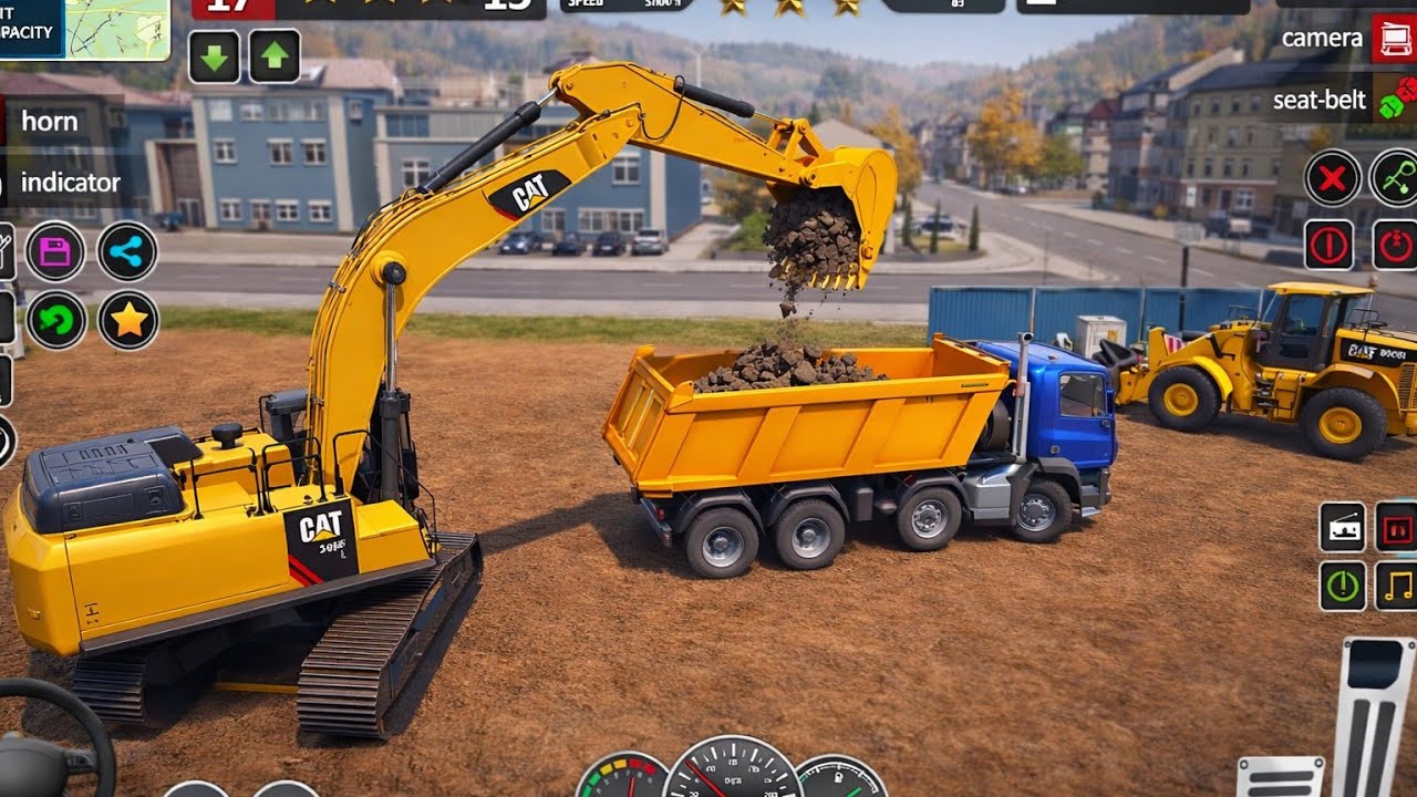 🔴 JCB & Dumper Truck Stone Loading Gameplay | Heavy Vehicle Game 