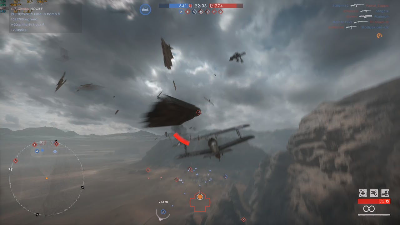 Dogfighting against annoying pilots squad (BF1)
