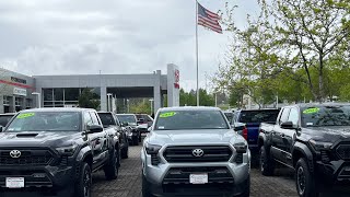 2024 Toyota Tacomas sitting on lots collecting dust dealerships are running out of space for them