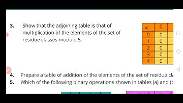Exercise 2.7/first year maths/Q#3, 4/what is residue classes modulo & how to solve