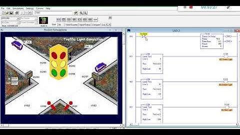 Simple Traffic Light PLC Program