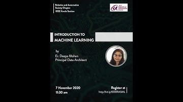 Introduction to Machine Learning || IEEE RAS Kerala Chapter