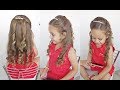 Penteado Infantil fácil com cabelo meio preso para festa e formatura