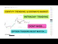HOW TO IDENTIFY TRENDING & SIDEWAYS MARKET | OPTIONSTRADINGTAMIL
