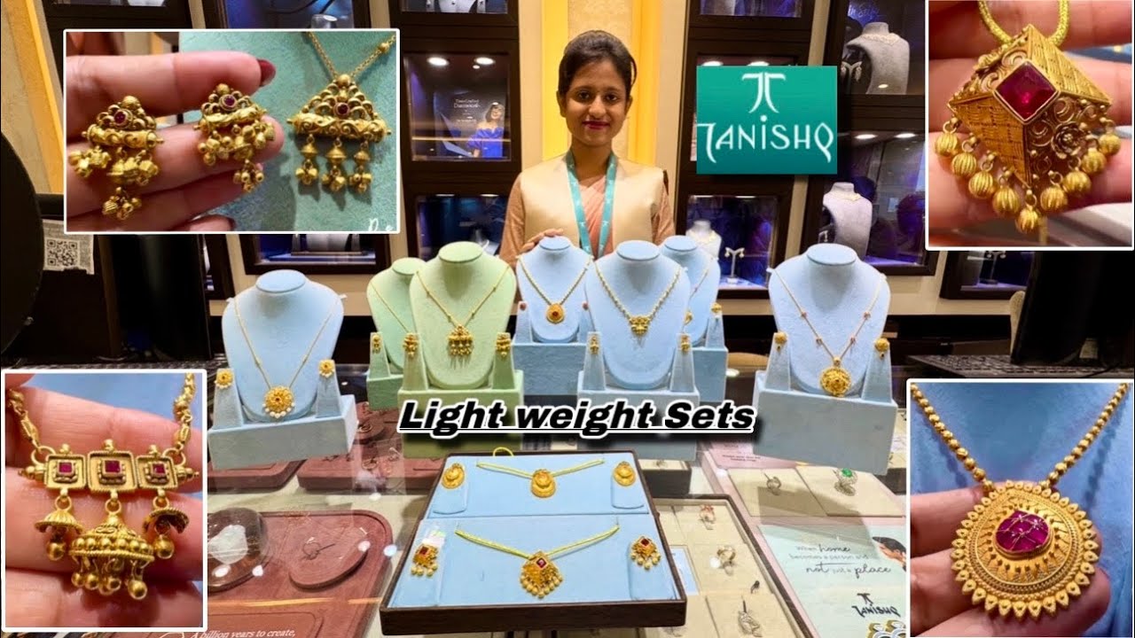 Starting 7gram Gold Necklace Sets From Tanishq/Very Light weight Necklace/Chain Pendant Sets/Deeya
