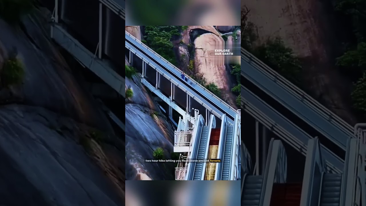 Китай построил эскалатор на гору, и это правда.