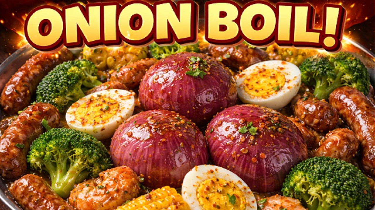 ONION BOIL YUMMY GERMAN SAUSAGES