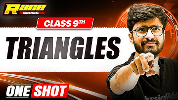 TRIANGLES in 1 Shot: FULL CHAPTER | Class 9th Math