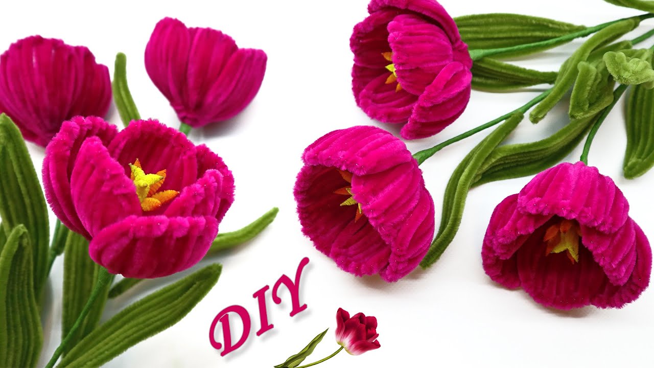 Тюльпаны своими руками 🌷 Как сделать букет цветов в подарок