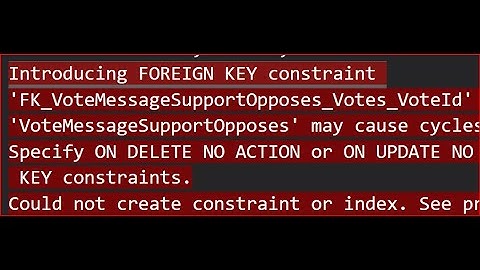 Entity framework Adding foreign key constraint cycle or cascade could not create constraint or index