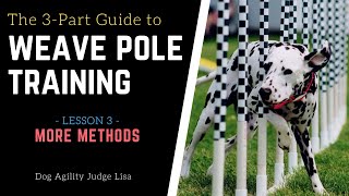How to Teach Your Dog Agility Weave Pole Training  Learn 4 Methods! | Dog Agility Training