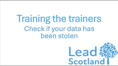Training the trainers - check if your data has been leaked in a data breach