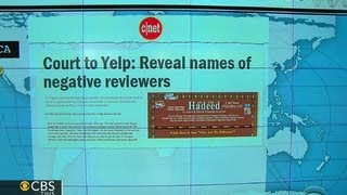 Headlines at 8:30: Yelp must reveal anonymous commenters, court rules