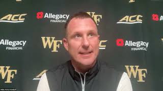 Wake Forest coach Jake Dickert post-Purdue press conference