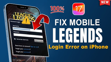 How To Fix Mobile Legends Login Error on iPhone 2024 | MLBB Login Problem