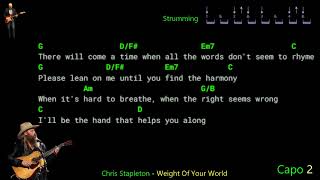 Chris Stapleton - Weight Of Your World - Lyrics Chords Vocals