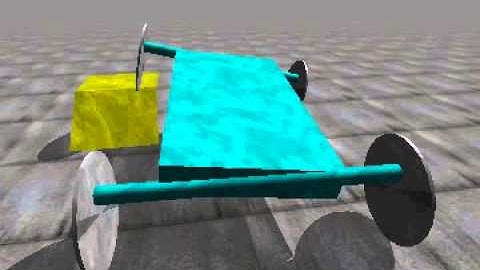 Zoë rover traversing a ramp, Open Dynamics Engine