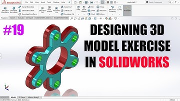solidworks Tutorial: Designing 3D model exercise (19)