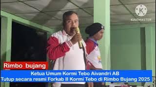 Chairman of Kormi Tebo Aivandri AB Officially closed Forkab II Kormi Tebo in Rimbo Bujang 2025