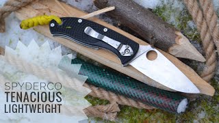 :  Spyderco Tenacious Lightweight. / testing