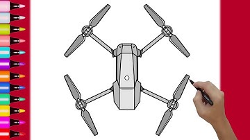 HOW TO DRAW A DRONE | DRAWING QUAD DRONE EASY STEP BY STEP #drawing #drone