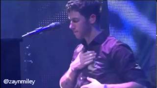 Nick Jonas Singing "Wedding Bells" to Miley Cyrus