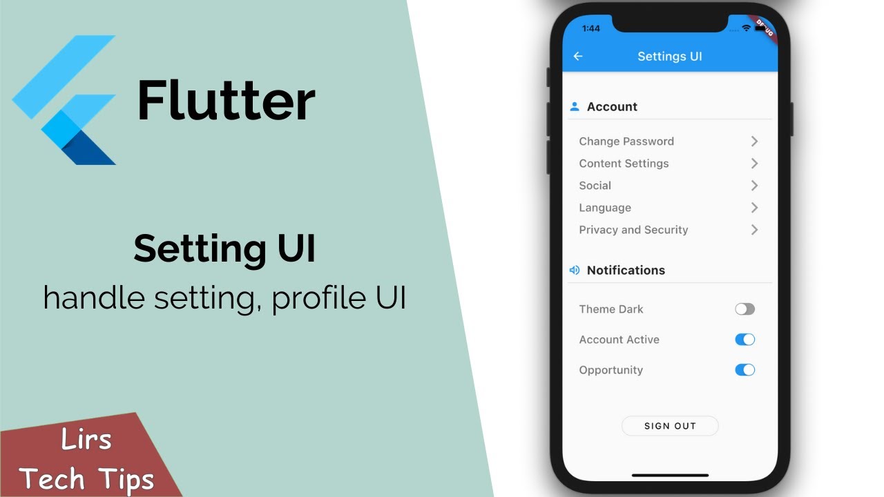 Creating Learn Flutter App Ui Design 2 - Reverasite