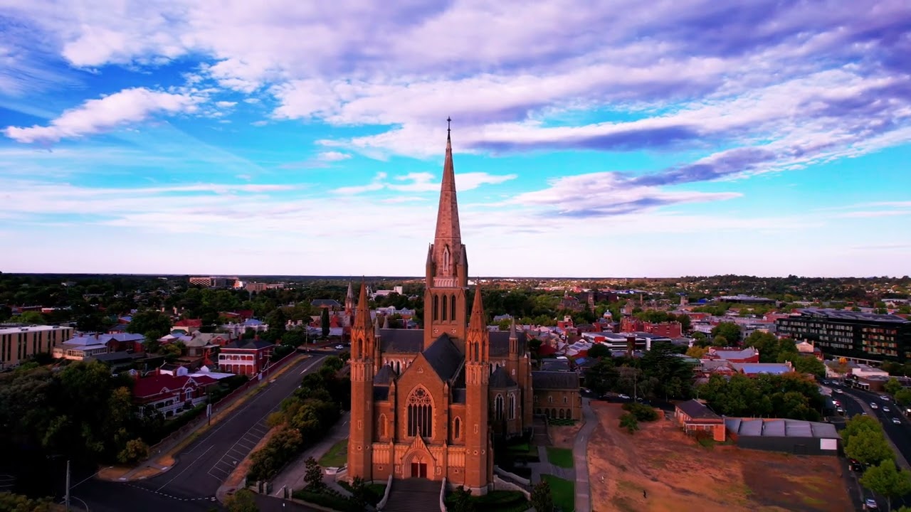 Stunning Drone Footage of Bendigo's Largest Church! 🏰✨ | 4K Aerial View #Bendigo #DroneFootage