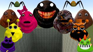 🕳️ALL NORMAL 3D POU BOUS REVENGE Monsters VS ZOONOMALY POU in BIG HOLE in Garrys Mod!!!