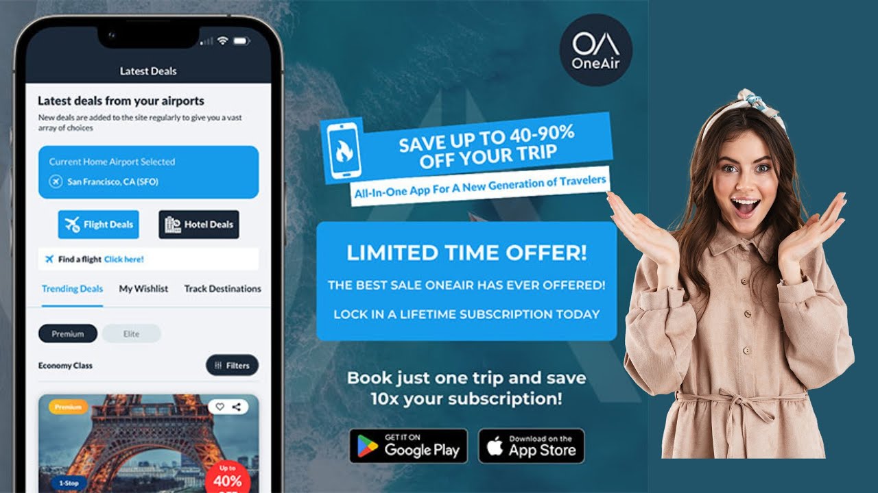 OneAir Lifetime Subscription - Save Yourself Money on Future Trips