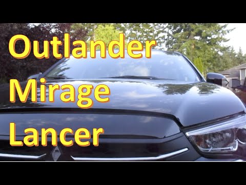 HOW TO OPEN HOOD MITSUBISHI OUTLANDER MIRAGE LANCER 2005 - Present