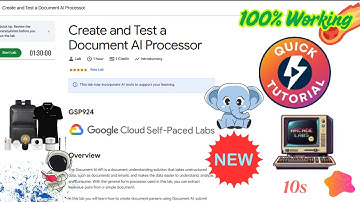 [UPDATED] Create and Test a Document AI Processor | #GSP924 | #qwiklabs | #arcade