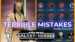 5 HUGE Mistakes I Made in SWGOH