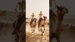 two human skeletons 😱 camel race 😱 #banaraslitfest