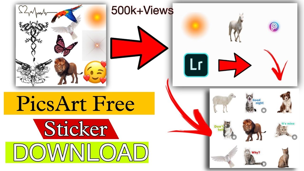 Picsart stickers download kaise karte hain Picsart sticker editing