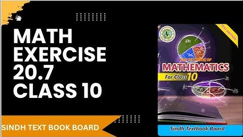 Math || Class 10 || exercise 20.7 { question 1and 2} SINDH BOARD.