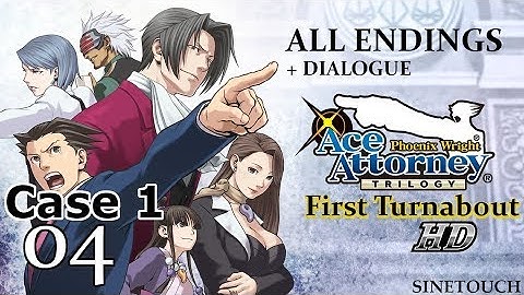PHOENIX WRIGHT: Ace Attorney Trilogy [Part 4] Case 1- ENDING -All Choices- Walkthrough (Remastered)