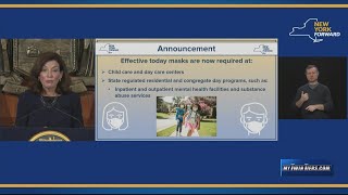Gov. Hochul announces mask mandate for daycares, mental health centers; new vaccine incentive availa