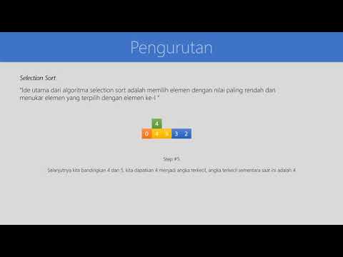 Pengurutan Data dengan Teknik Selection Sort - 20 Algoritma dan Pemrograman Dasar