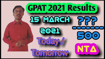 #gpat2021results ☀NTA☀GPAT 2021 Results☀When Will It Be Released☀