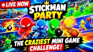 🔴 LIVE NOW — Stickman Party: The Craziest Mini Game Challenge! 😱🔥 screenshot 1