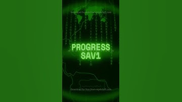 PROGRESS SAVE   Retro CRT green screen glitch text animation