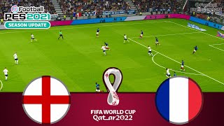 England vs France LIVE | FIFA World Cup Qatar 2022 | Watch Along & PES 21 Gameplay